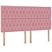 Letto con contenitore e materasso Rosa 160 x 200 cm Velluto - Foto miniatura 9