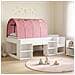 Letto con Tunnel 4 pcs Bianco e Rosa Legno ingegnerizzato - Foto miniatura 2