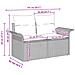 Set Divano da Giardino con cuscino 7 pcs Grigio polyrattan - Foto miniatura 9