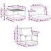 Set di divani da esterno 6 pcs Bianco e Nero 79 x 79 x 37 cm - Foto miniatura 9