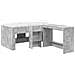 Letto alto per bambini con scrivania 2 pz Grigio Cemento - Foto miniatura 1