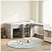 Letto alto per bambini con scrivania 2 pz Grigio Cemento - Foto miniatura 2