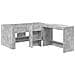 Letto alto per bambini con scrivania 2 pz Grigio Cemento - Foto miniatura 3