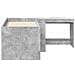 Letto alto per bambini con scrivania 2 pz Grigio Cemento - Foto miniatura 4
