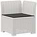 Divano da Giardino 5 Posti con Cuscini Stile Rattan PP Bianco - Foto miniatura 4