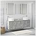 Set di Armadi da Bagno 5 pcs Grigio Cemento - Foto miniatura 2