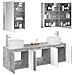 Set di Armadi da Bagno 5 pcs Grigio Cemento - Foto miniatura 3