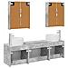 Set di Armadi da Bagno 5 pcs Grigio Cemento - Foto miniatura 8