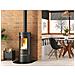 Stufa a Legna Marlena Potenza Termica Nominale 7,5 kW 215 m3 Riscaldabili Colore Nero - Foto miniatura 2