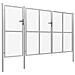 Cancello Per Giardino In Acciaio 400x150 Cm Argento - Foto miniatura 3