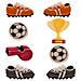 Dekora - 8 Mini Statuine Di Zucchero Tema Calcio - Foto miniatura 1