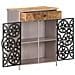 Credenza 60x35x75 Cm In Legno Di Mango Grezzo E Ferro - Foto miniatura 6