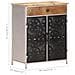 Credenza 60x35x75 Cm In Legno Di Mango Grezzo E Ferro - Foto miniatura 7