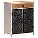 Credenza 60x35x75 Cm In Legno Di Mango Grezzo E Ferro - Foto miniatura 8