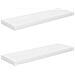 Scaffali a Parete 2 pz Bianco Lucido 80x23,5x3,8 cm in MDF - Foto miniatura 1