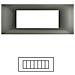 Placca 2 3 4 7 Posti Grigio Scuro Vimar Plana Compatibile - Foto miniatura 1