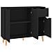 Credenza Nera 90x30x72 cm in Legno Multistrato - Foto miniatura 8