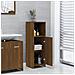 Armadietto Bagno Rovere Marrone 30x30x95cm in Legno Multistrato - Foto miniatura 4