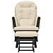 Poltrona Glider Con Sgabello Bianco Crema In Tessuto - Foto miniatura 3