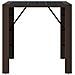 Tavolo Bar Con Piano In Vetro Marrone 105x80x110 Cm Polyrattan - Foto miniatura 3