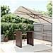 Tavolo Bar Con Piano In Vetro Marrone 105x80x110 Cm Polyrattan - Foto miniatura 1