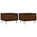 Tavolini Salotto 2pz Rovere Marrone 50x46x35 Legno Multistrato - Foto miniatura 2