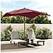 Ombrellone Da Giardino Palo Legno Rosso Bordeaux 300x300x273 Cm - Foto miniatura 1