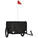 Rimorchio Da Bici Da Carico Nero 45 Kg In Ferro - Foto miniatura 2