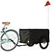 Rimorchio Da Bici Da Carico Nero 45 Kg In Ferro - Foto miniatura 3