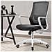 Sedia Ufficio Nero Con Struttura Bianca Poltrona Da Scrivania Studio Cameretta - Foto miniatura 3