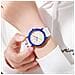 Orologio Quartz Per Bambini Impermeabile Modello Flex, Bianco / Blu - Foto miniatura 3
