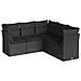 Set Divani Da Giardino 5 Pz Con Cuscini In Polyrattan Nero - Foto miniatura 1