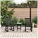 Sedie A Dondolo Per Bambini 2 Pz Nere Legno Massello Di Pioppo - Foto miniatura 1
