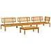 Set Divano Pallet Da Giardino 4 Pz In Legno Massello Di Acacia - Foto miniatura 2