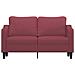 Lusso Casadino -  Divano A 2 Posti Rosso Vino 140 Cm In Tessuto - Foto miniatura 2