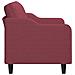 Lusso Casadino -  Divano A 2 Posti Rosso Vino 140 Cm In Tessuto - Foto miniatura 3