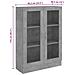 Armadietto Vetrina Grigio Cemento 82,5x30,5x115 Cm Multistrato - Foto miniatura 7