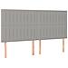 Giroletto a Molle con Materasso Grigio Chiaro 200x200cm Tessuto - Foto miniatura 5