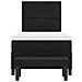 Letto a Box Spring con Materasso e Panchina Nera 90x190 cm Tessuto - Foto miniatura 9
