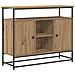 Credenza Artisan Rovere 100x35x80 cm Legno ingegnerizzato e Acciaio - Foto miniatura 1