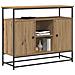 Credenza Artisan Rovere 100x35x80 cm Legno ingegnerizzato e Acciaio - Foto miniatura 3