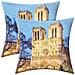 Set Di 2 Copricuscini 40x40 Cm Design Notre Dame De Paris - Foto miniatura 4