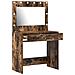 Tavolo da Toeletta con Luci LED Rovere Affumicato 78.5x41x135 cm - Foto miniatura 4
