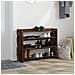 Scarpiera Rovere Fumo 80x25x62 cm in Legno Multistrato - Foto miniatura 3