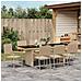 Set da Pranzo per Giardino 9 pcs Beige Poly Rattan - Foto miniatura 4
