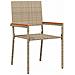 Set da Pranzo per Giardino 9 pcs Beige Poly Rattan - Foto miniatura 6