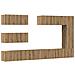 Set Mobile TV 7 pz Montato a Parete Rovere in Legno Multistrato - Foto miniatura 1