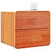 Comodino Cera marrone 39 x 34 x 33 cm Legno di pino massello - Foto miniatura 3