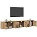 Set Mobile TV da Parete 3 pcs Rovere artigianale - Foto miniatura 3