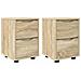 Comodini con cassetto 2 pcs Rovere Sonoma 30,5 x 30 x 43 cm - Foto miniatura 1